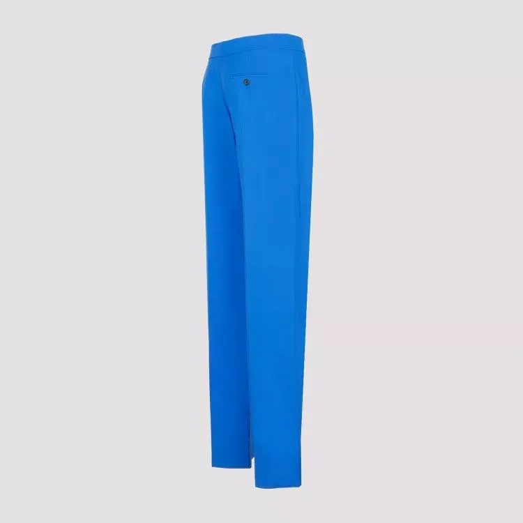   Alexander McQueen  Galactic Blue Wool Trousers Blue
