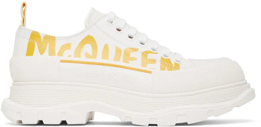 Alexander McQueen Graffiti Tread Slick Low-Top Sneakers 711108WIAT6