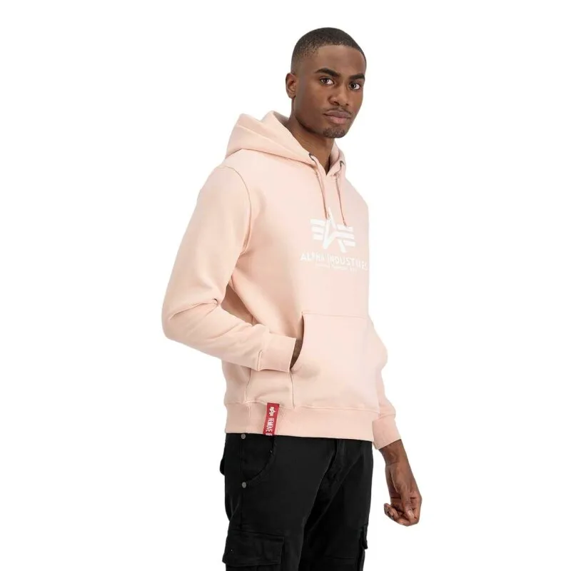 Alpha Industries Herren Hoodie Basic Logo pale peach