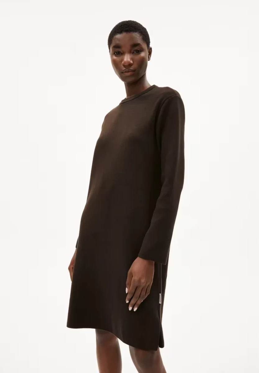 Armedangels Damen Strickkleid Rosanniaas coffee