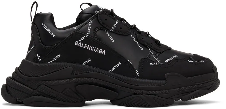 Balenciaga Triple S  Logo  Sneakers "Black" 536737-W2FA1-1090