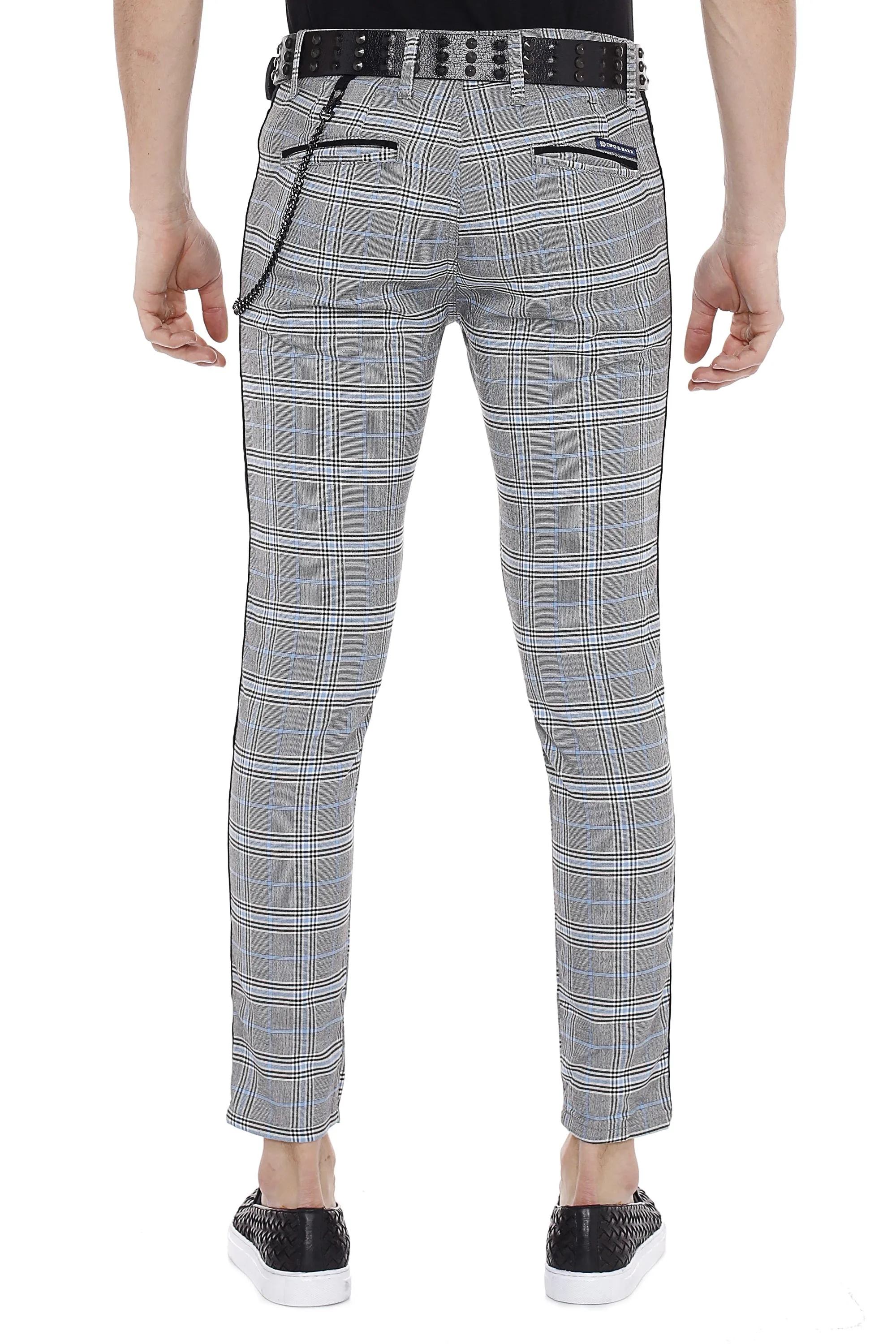 CD518 Herren Stoffhose mit Karomuster