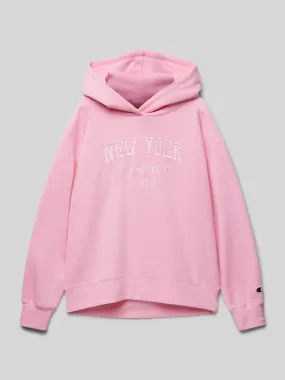 CHAMPION Hoodie mit Label-Stitching (rosa) online kaufen