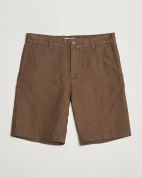 Crown Linen Shorts Cocoa Brown