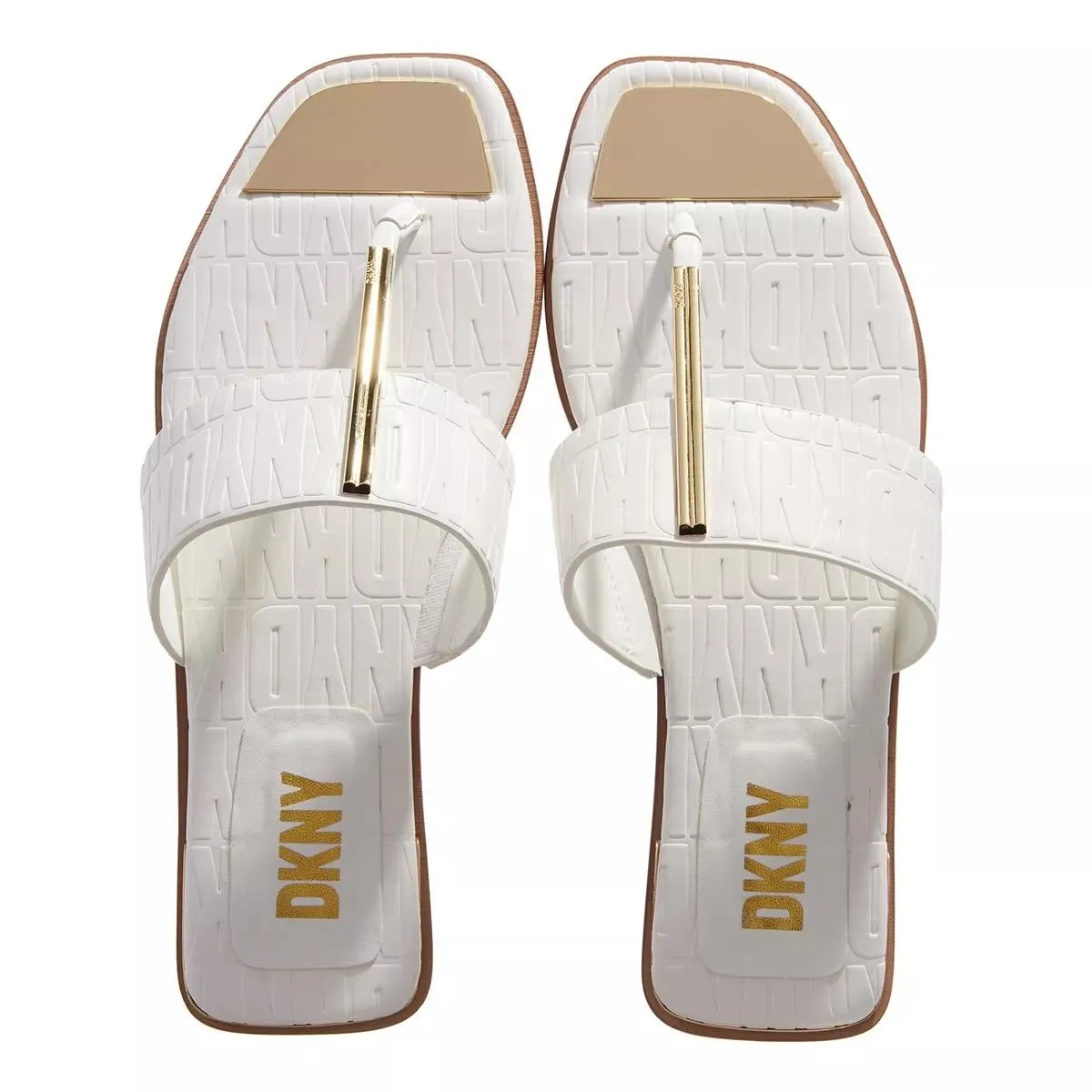   DKNY  Deja - Flat Thong Sandal 5Mm Pale White  Slide 