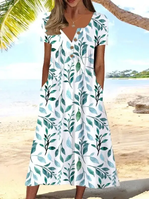 Ethel's Frühlingszauberin Midi Kleid