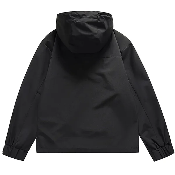 Fashion Contrast Color Long Sleeve Hooded Waterproof Windproof Outdoor Jacket for Men