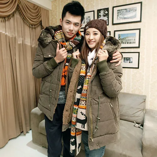 Fashion Long Sleeve Hooded Men's Padded Coat