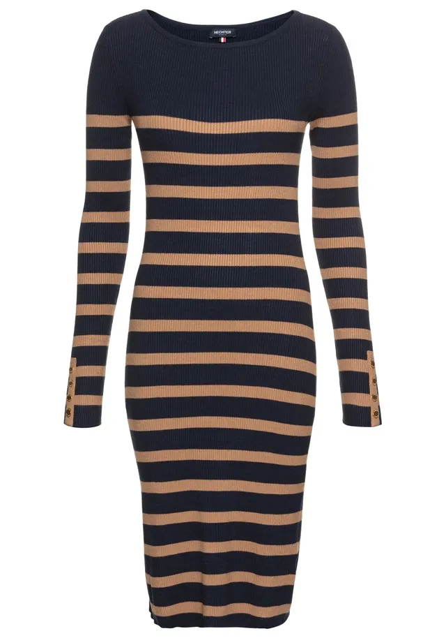HECHTER PARIS Strickkleid, mit Kontraststreifen - NEUE KOLLEKTION