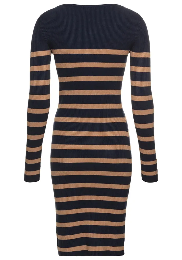 HECHTER PARIS Strickkleid, mit Kontraststreifen - NEUE KOLLEKTION