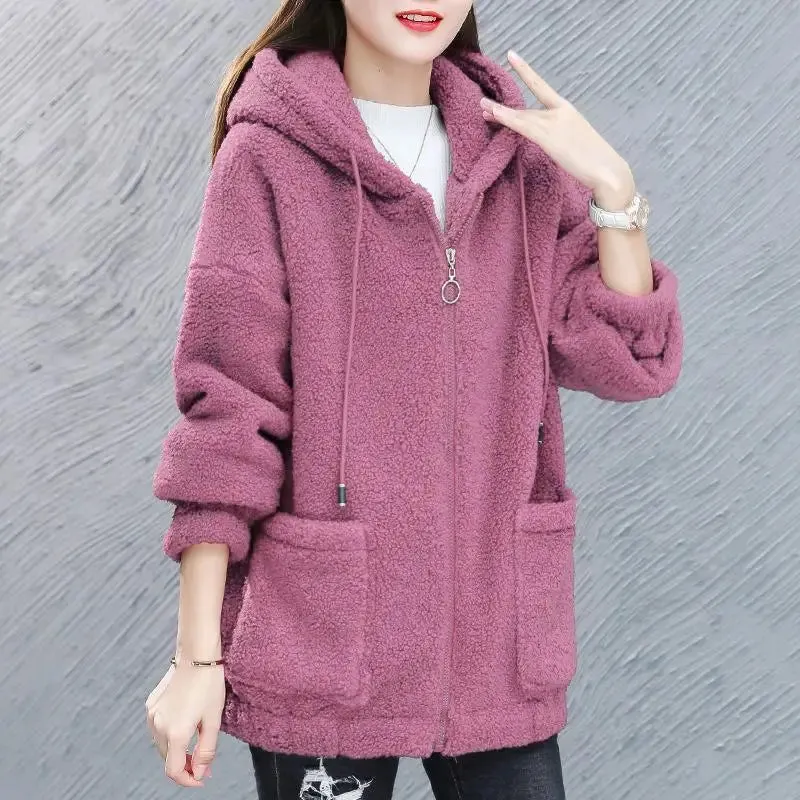 Heidi-Mode | Bequemer weicher Woll-Hoodie mit Fronttaschen - Ideal für Herbst/Winter
