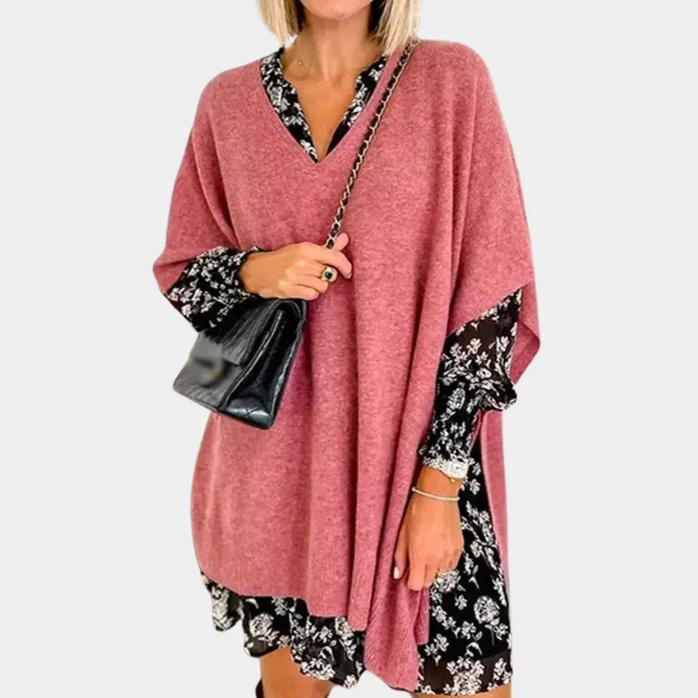 Heidi-Mode | Lange Damenpullover Mit V-Ausschnitt
