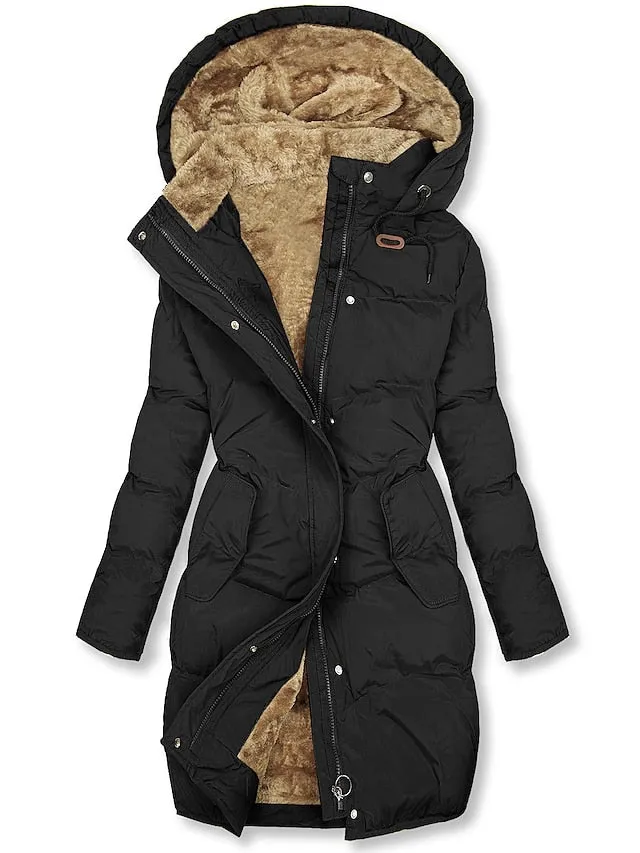 Heidi-Mode - Warme Jacke mit Revers, langen Ärmeln Vintage-Trend
