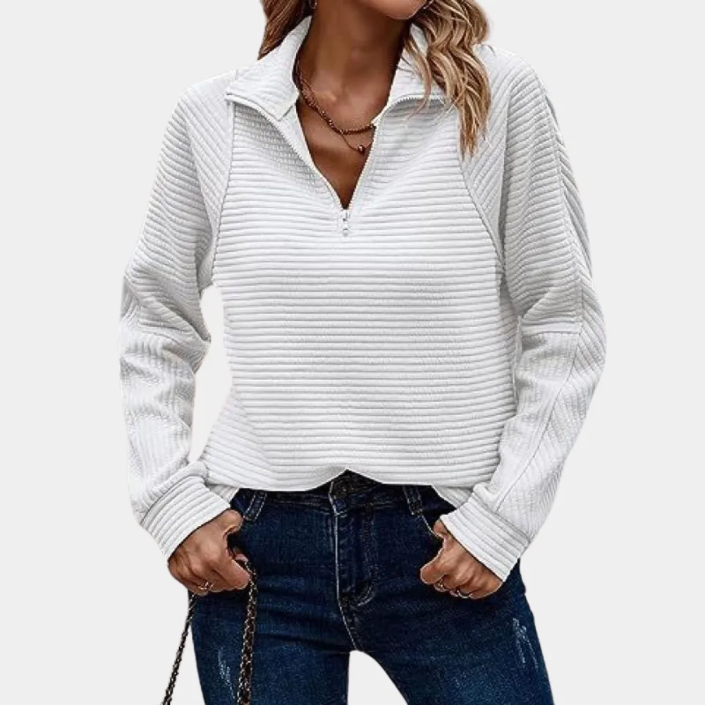 HeidiMode Damenpullover Mit Reißverschluss