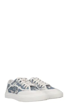 HERMS Get Sneaker Low Top Canvas White Blue