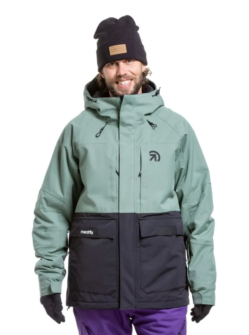Herren SNB & SKI Jacke Meatfly Vertigo schwarz/grün