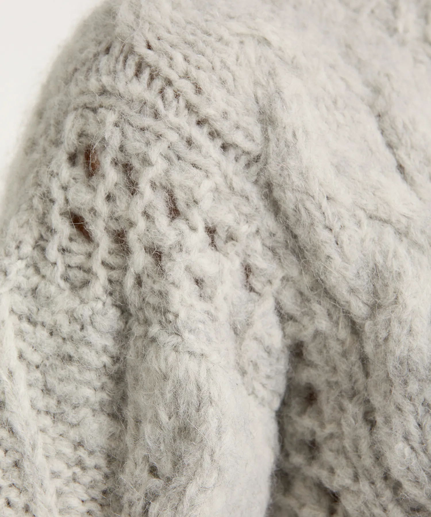 Inti Strickjacke aus Alpakawolle Kabel Isla