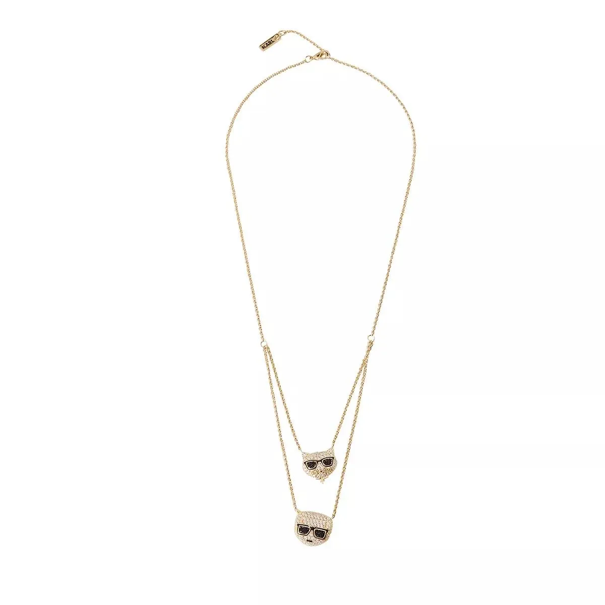   Karl Lagerfeld  K/Ikonik Pave K&C Necklace A780 Gold  Mittellange Halskette 