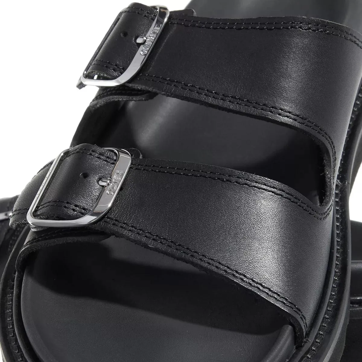   Kenzo  Kenzo Leather Sandal Mule Black  Slide 