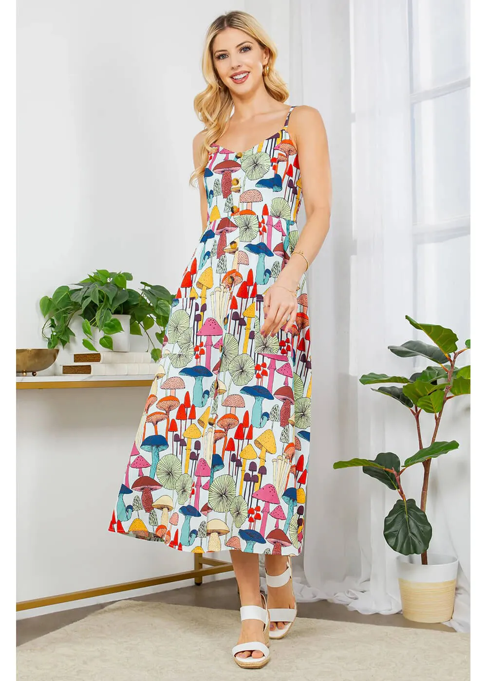 LA Soul Misty Mushroom Reality Maxi Kleid Blau