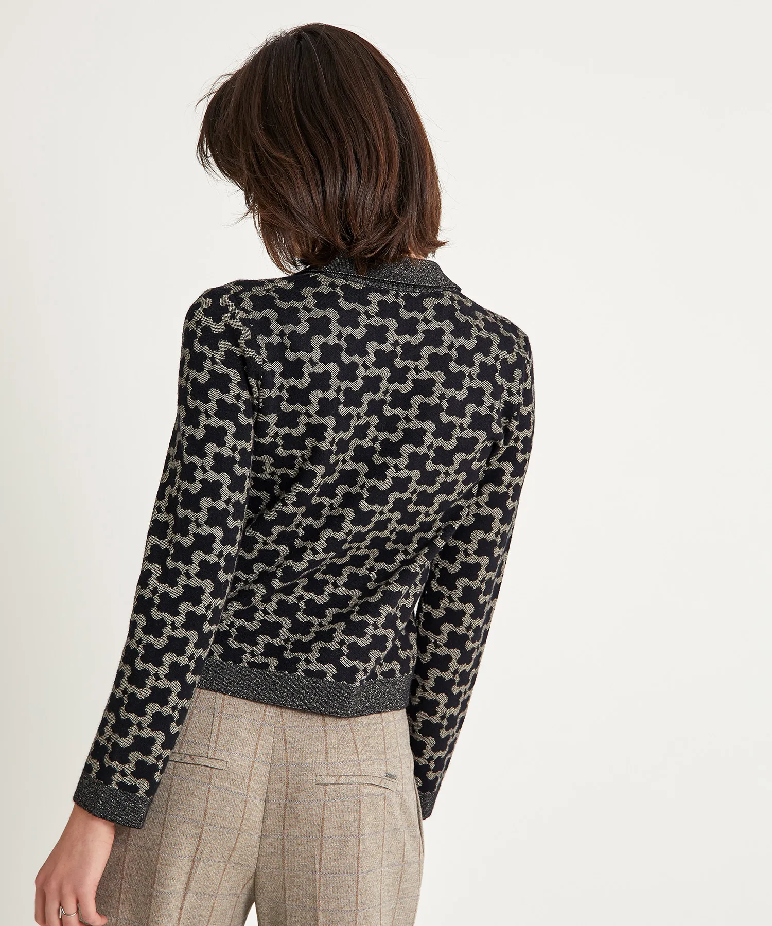 Leo & Ugo Strickjacke Jacquard-Lurex