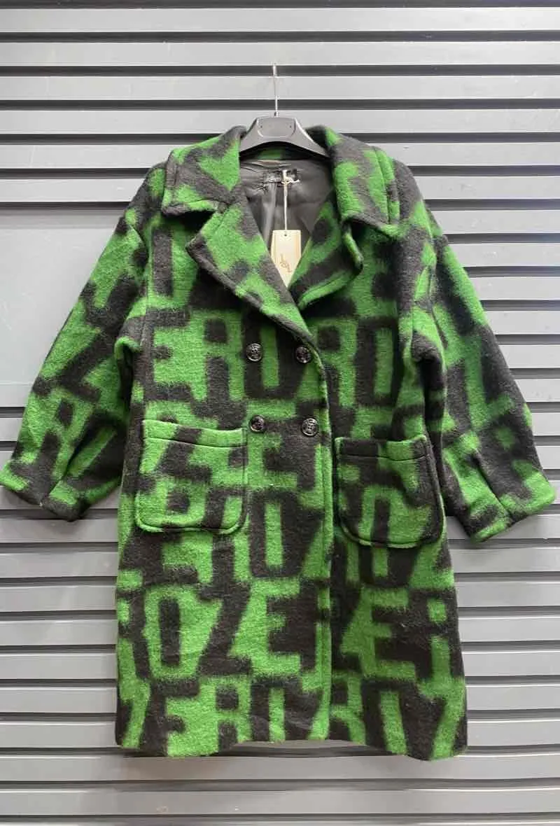 Letters pattern coat