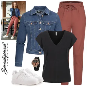 Locker im Denim-Look Outfit 26551