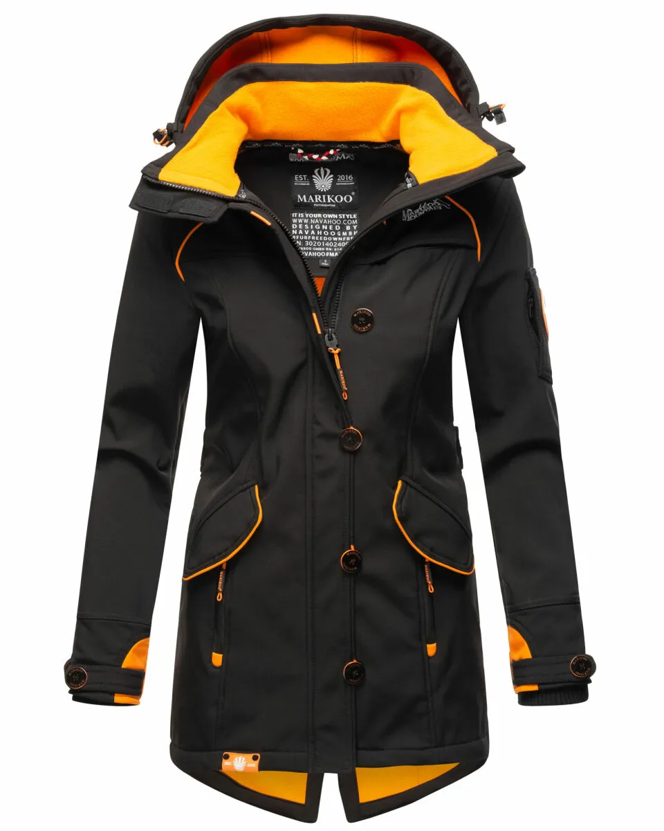 Marikoo Soulinaa Damen Softshell Jacke Schwarz-Gr.L