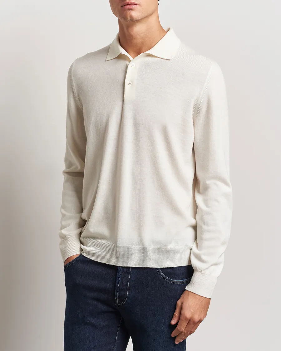 Merino Fashion Fit Polo Cream