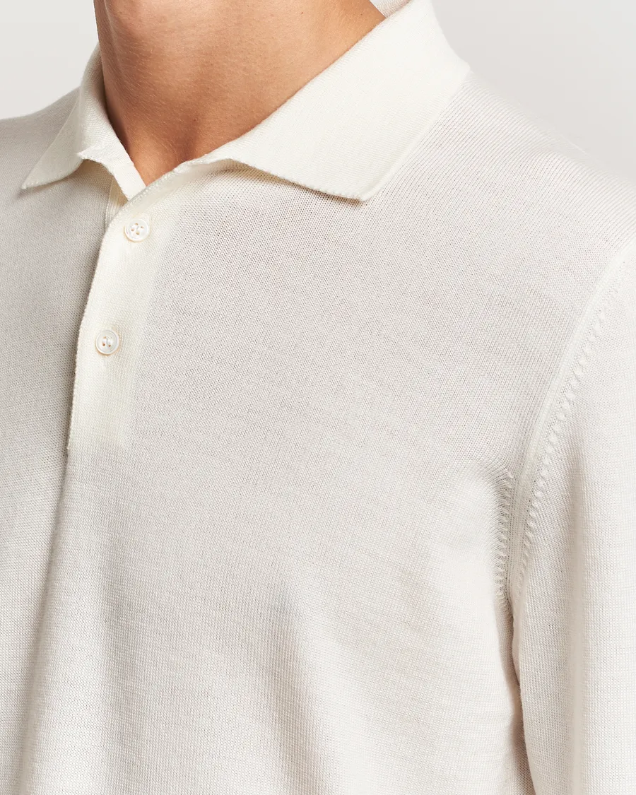 Merino Fashion Fit Polo Cream