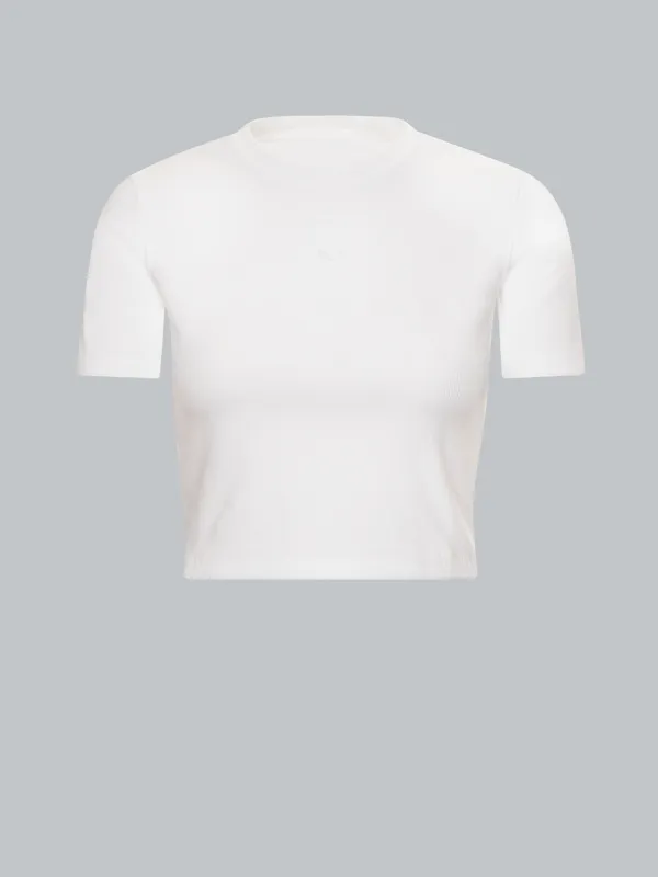 Modisches Crop-Top Weiss