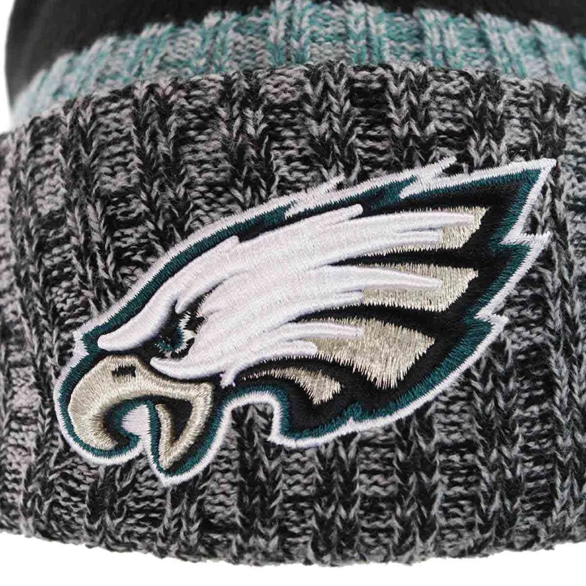 New Era Philadelphia Eagles NFL Sideline Sportknit CW Beanie Winter Mütze 60407663 - schwarz-hellblau-grau