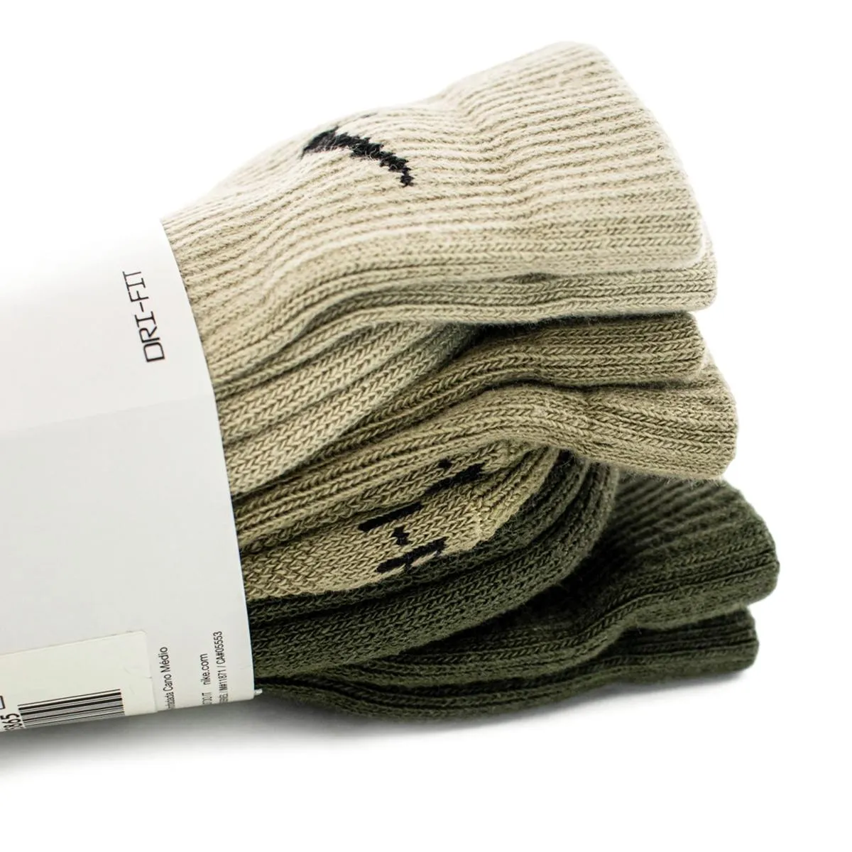 Nike Everyday Plus Cushioned Crew Socken 3 Paar SX6888-915 - creme-beige-grün