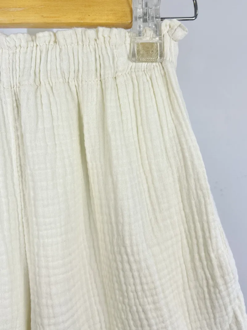 Shorts aus Baumwollgaze mit Taschen für Mädchen