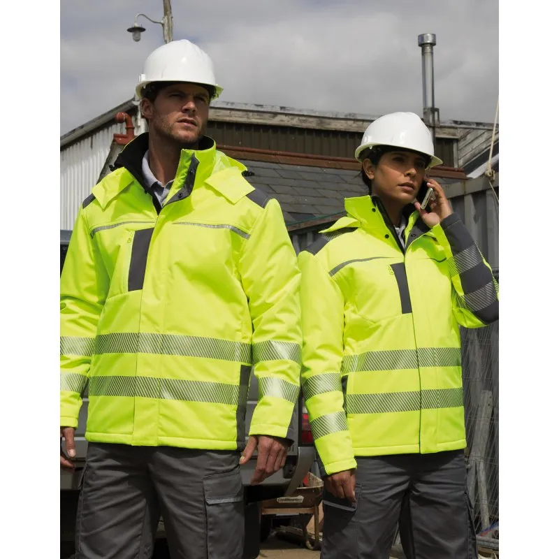 Sicherheits-Softshell-Jacke mit segmentiertem Reflexstreifen - verschiedene Farben