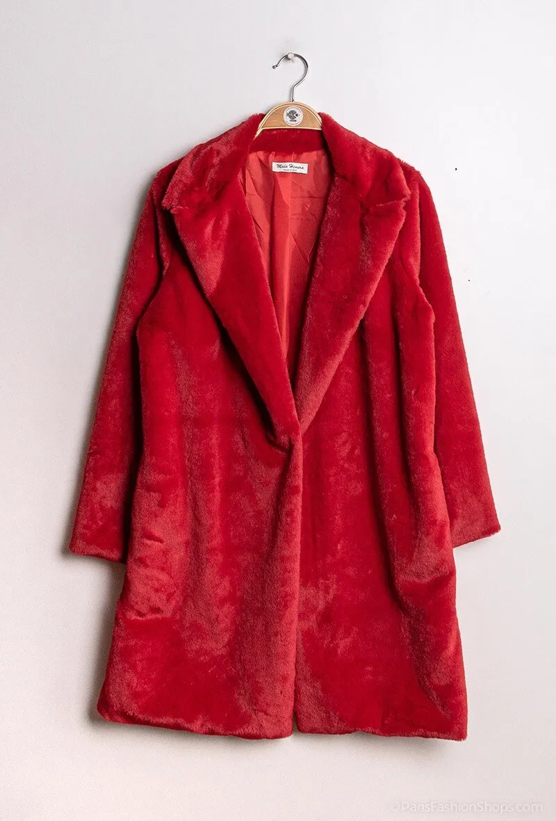 Soft fur coat