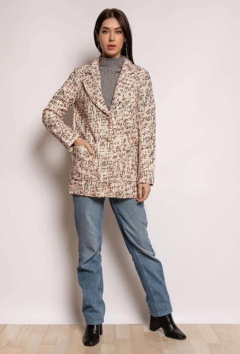 Sparkly tweed coat