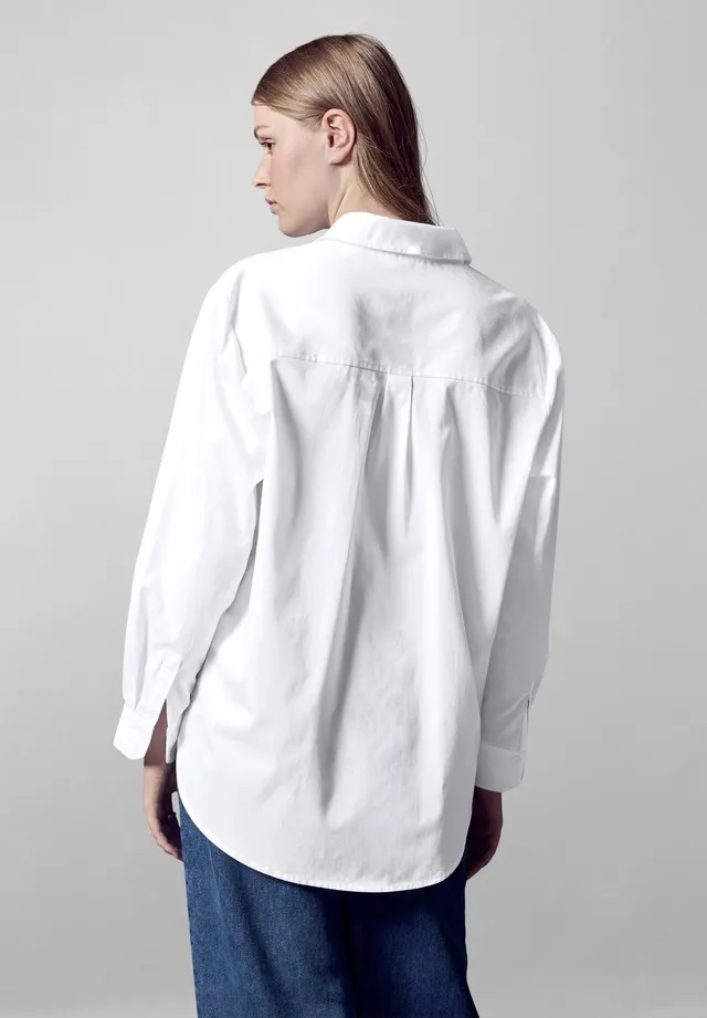 STREET ONE STUDIO Hemdbluse, aus reiner Baumwolle