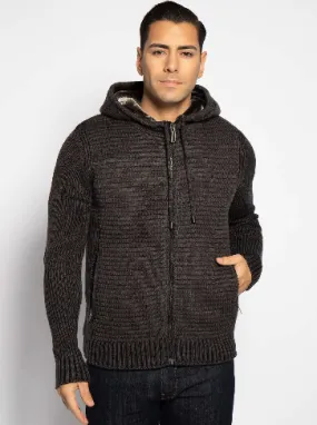 Strickjacke flauschig gefüttert , anthrazit