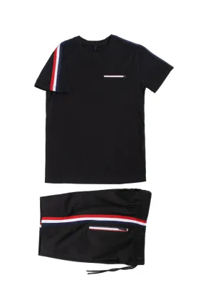 T-Shirt + Shorts-Set mit aufgedruckten Mustern