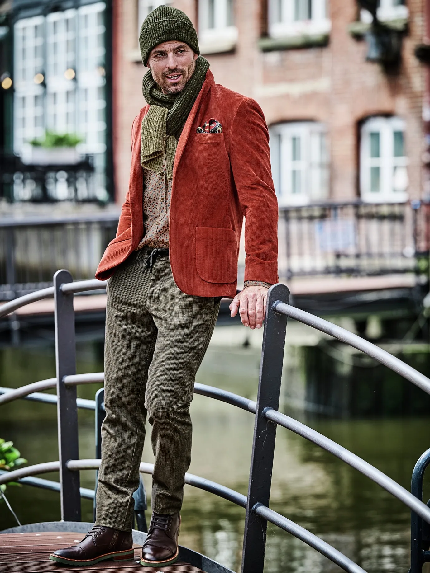Tweed-Wollschal für Herren