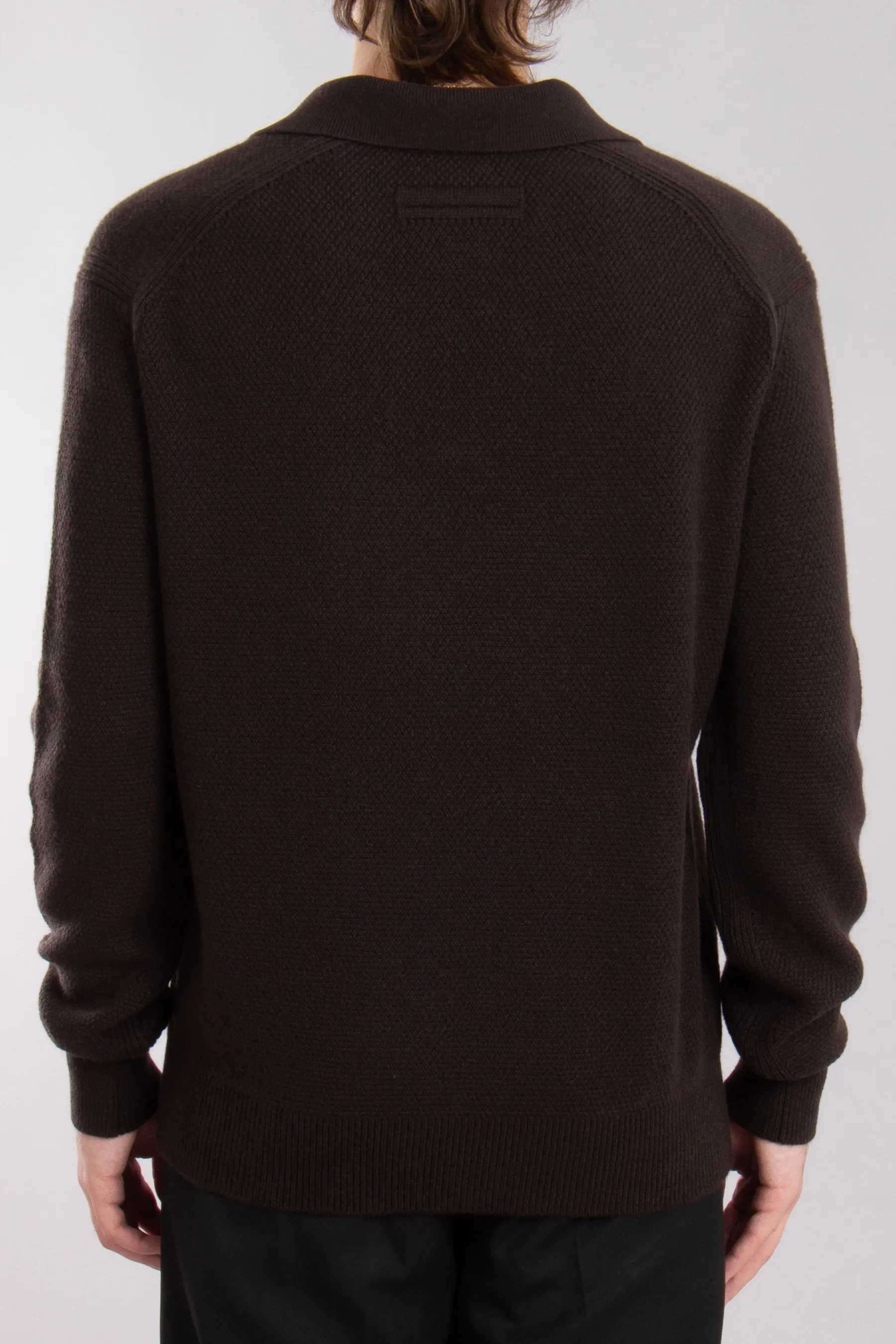 ZEGNA Structured Oasi Cashmere Knit Polo  